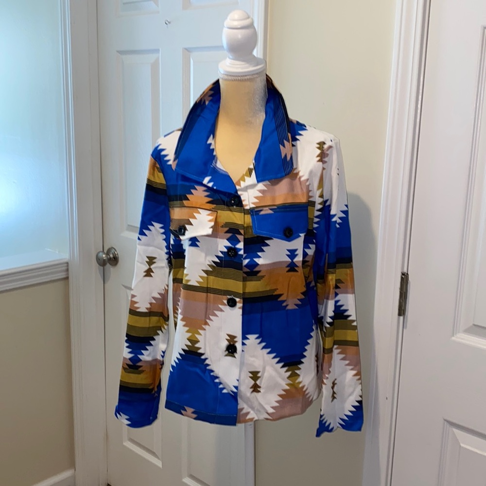 Shein western jacket/ button down top